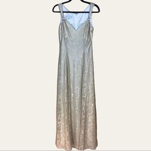 Vintage Scott McClintock Dress Womens 6 Gold Shimmer Formal Maxi Lined‎